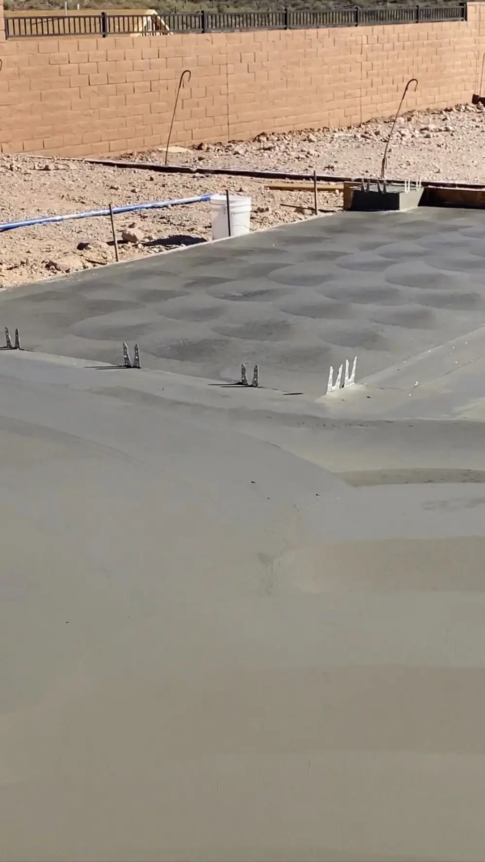 Swirl-finish stamped concrete patio in Phoenix AZ